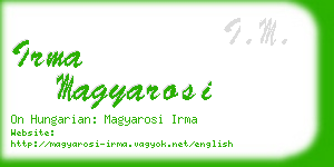 irma magyarosi business card